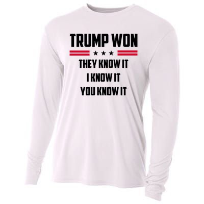 Trump Won They Know It I Know It You Know It Cooling Performance Long Sleeve Crew