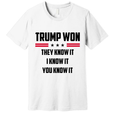 Trump Won They Know It I Know It You Know It Premium T-Shirt