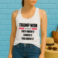Trump Won They Know It I Know It You Know It Womens Tank Top