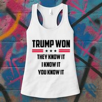 Trump Won They Know It I Know It You Know It Womens Tank Top