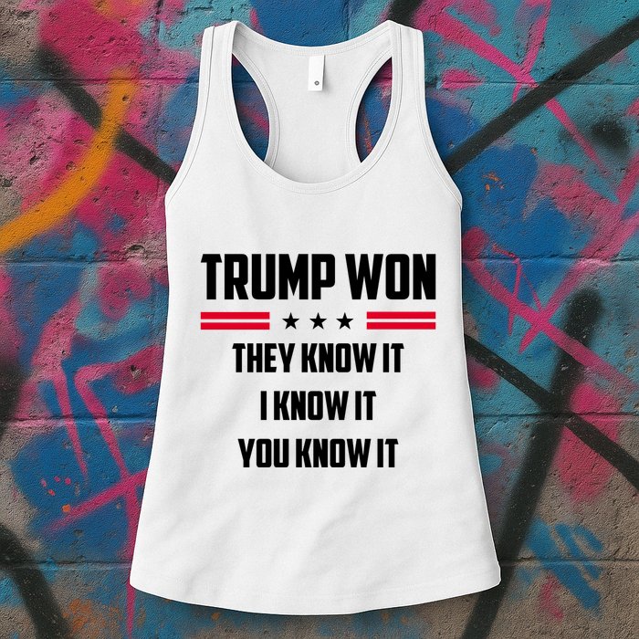 Trump Won They Know It I Know It You Know It Womens Tank Top