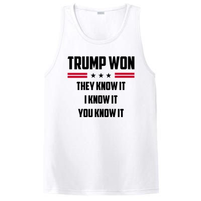 Trump Won They Know It I Know It You Know It PosiCharge Competitor Tank