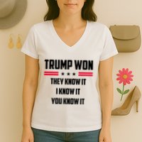 Trump Won They Know It I Know It You Know It Women's V-Neck T-Shirt