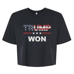 Trump Won Bella+Canvas Jersey Crop Tee