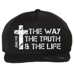 The Way Truth Life John 14 6 Bible Verse Christian Faith Wool Snapback Cap