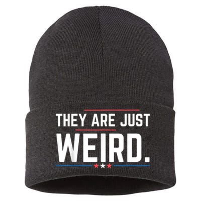 Theyre Weird They Are Just Weird Sustainable Knit Beanie