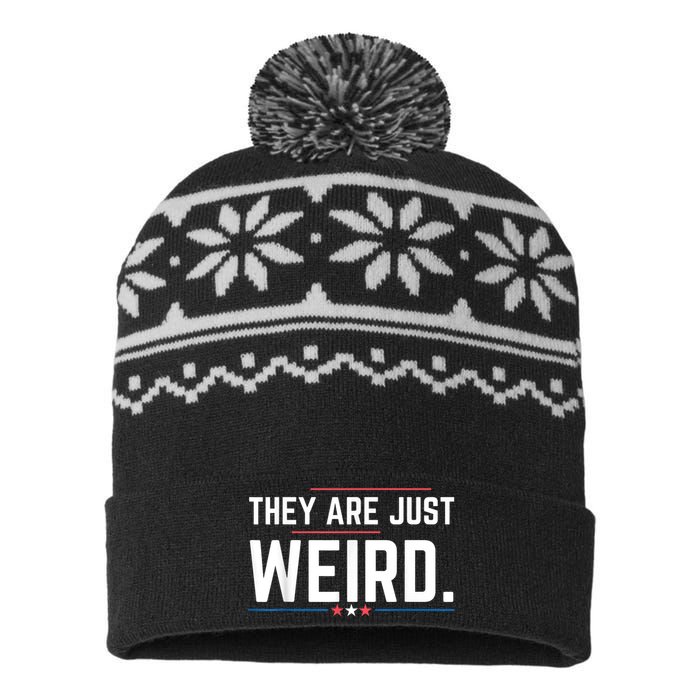 Theyre Weird They Are Just Weird USA-Made Snowflake Beanie