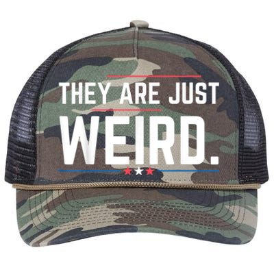 Theyre Weird They Are Just Weird Retro Rope Trucker Hat Cap