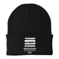 Trigger Warning Tell Me To Calm Down Opposite Affect Funny Gift Beanie