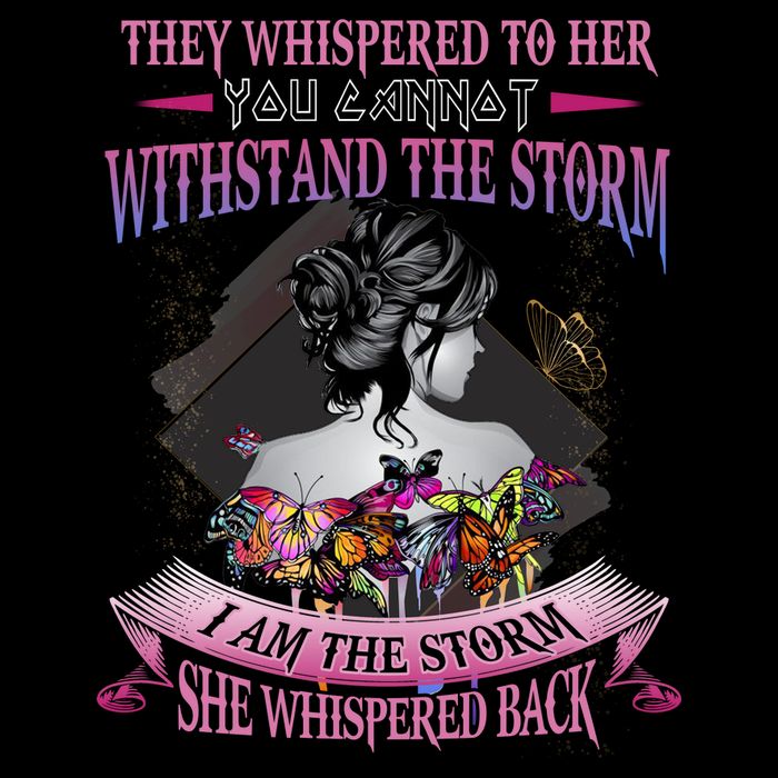 They Whispered To Her You Cannot Withstand The Storm Positive Motivational Upl Impact Tech Backpack