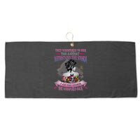 They Whispered To Her You Cannot Withstand The Storm Positive Motivational Upl Large Microfiber Waffle Golf Towel