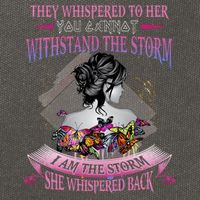 They Whispered To Her You Cannot Withstand The Storm Positive Motivational Upl Cotton Canvas Backpack