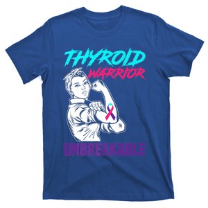 Thyorid Warrior Unbreakable Support Thyroid Cancer Gift T-Shirt