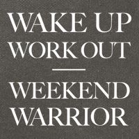 Trendy Wake Up Work Out Weekend Warrior Great Gift Cotton Canvas Backpack
