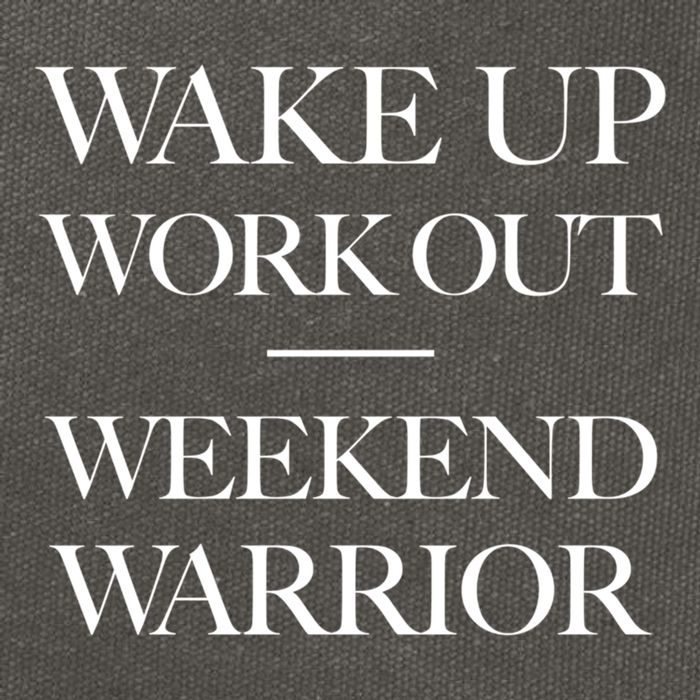 Trendy Wake Up Work Out Weekend Warrior Great Gift Cotton Canvas Backpack
