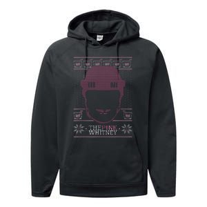 The Whitney Ugly Christmas Sweater Party Hockey Performance Fleece Hoodie