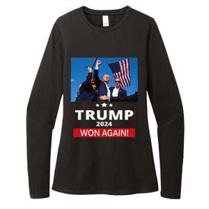 Trump Wins Us Presidency Trump Won Again Election 2024 Womens CVC Long Sleeve Shirt