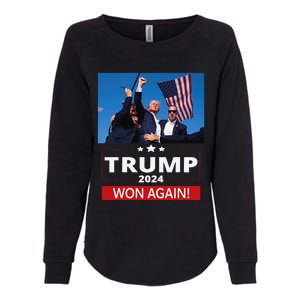 Trump Wins Us Presidency Trump Won Again Election 2024 Womens California Wash Sweatshirt