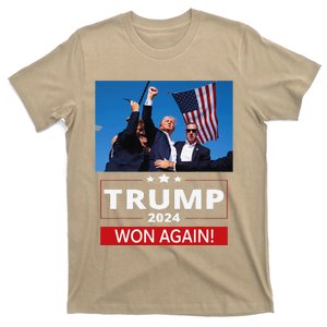 Trump Wins Us Presidency Trump Won Again Election 2024 T-Shirt