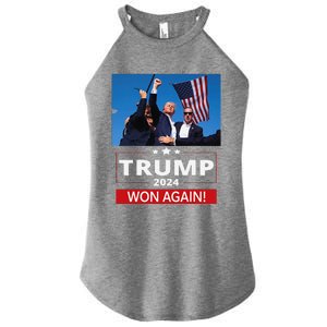 Trump Wins Us Presidency Trump Won Again Election 2024 Women's Perfect Tri Rocker Tank