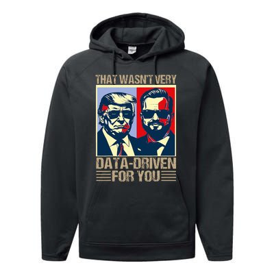 That WasnT Very Data Driven Of You Christmas Xmas Pajamas Performance Fleece Hoodie