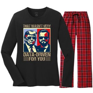 That WasnT Very Data Driven Of You Christmas Xmas Pajamas Women's Long Sleeve Flannel Pajama Set 