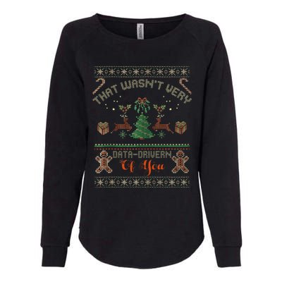 That WasnT Very Data Driven Of You Ugly Christmas Sweaters Womens California Wash Sweatshirt