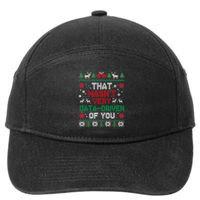 That WasnT Very Data Driven Of You Ugly Sweater Christmas Swea 7-Panel Snapback Hat