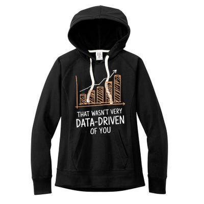 That WasnT Very Data Driven Of You Funny Data Driven Women's Fleece Hoodie