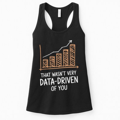 That WasnT Very Data Driven Of You Funny Data Driven Women's Racerback Tank
