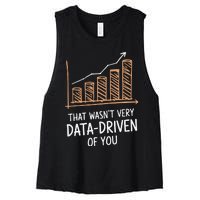 That WasnT Very Data Driven Of You Funny Data Driven Women's Racerback Cropped Tank