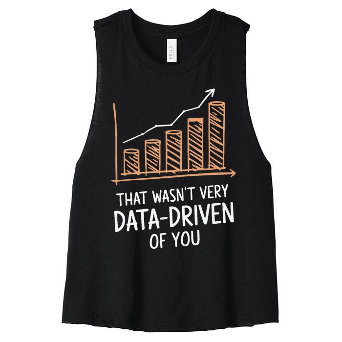 That WasnT Very Data Driven Of You Funny Data Driven Women's Racerback Cropped Tank