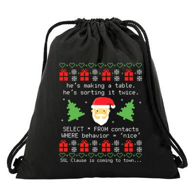 That WasnT Very Data Driven Of You Ugly Christmas Sweaters Drawstring Bag