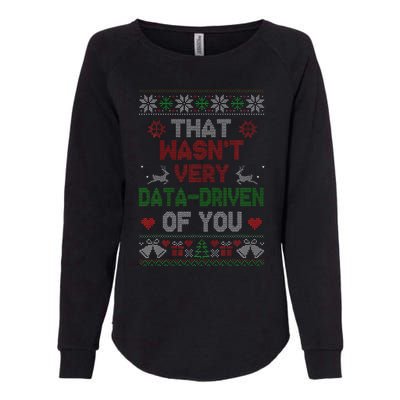 That WasnT Very Data Driven Of You Christmas Xmas Pajamas Womens California Wash Sweatshirt