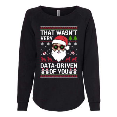 That WasnT Very Data Driven Of You Ugly Christmas Cool Gift Womens California Wash Sweatshirt