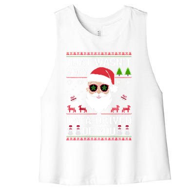 That WasnT Very Data Driven Of You Ugly Christmas Cool Gift Women's Racerback Cropped Tank