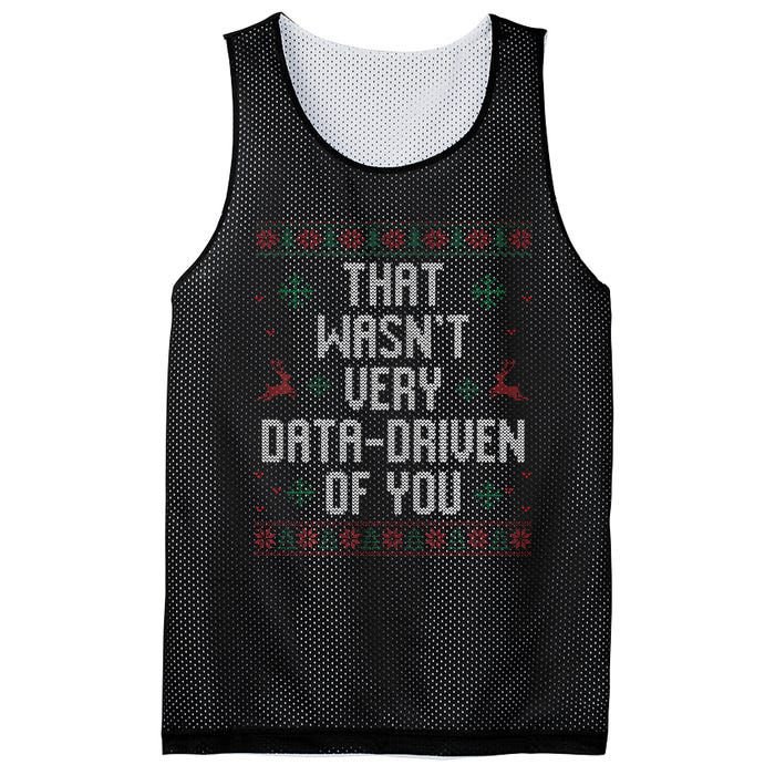 That WasnT Very Data Driven Of You Christmas Xmas Pajamas Mesh Reversible Basketball Jersey Tank