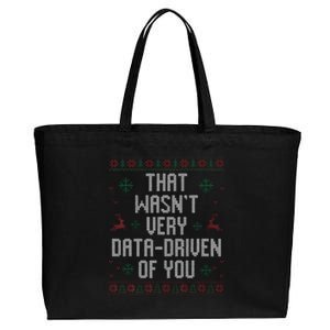 That WasnT Very Data Driven Of You Christmas Xmas Pajamas Cotton Canvas Jumbo Tote