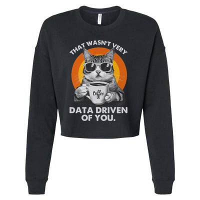 That WasnT Very Data Driven Of You Funny Cat Data Analyst Cropped Pullover Crew