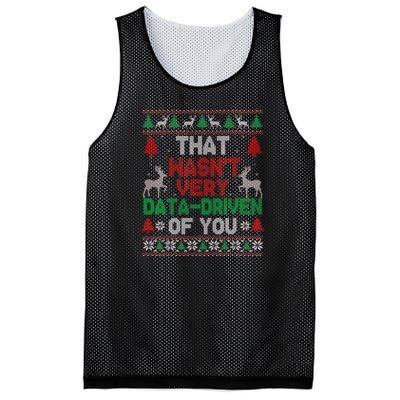 That WasnT Very Data Driven Of You Christmas Xmas Pajamas Mesh Reversible Basketball Jersey Tank