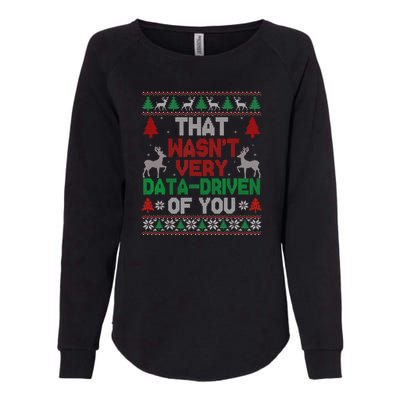 That WasnT Very Data Driven Of You Christmas Xmas Pajamas Womens California Wash Sweatshirt