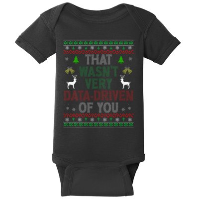 That WasnT Very Data Driven Of You Ugly Christmas Xmas Baby Bodysuit