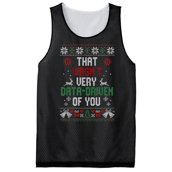 That Wasnt Very Data Driven Of You Christmas Xmas Gift Mesh Reversible Basketball Jersey Tank