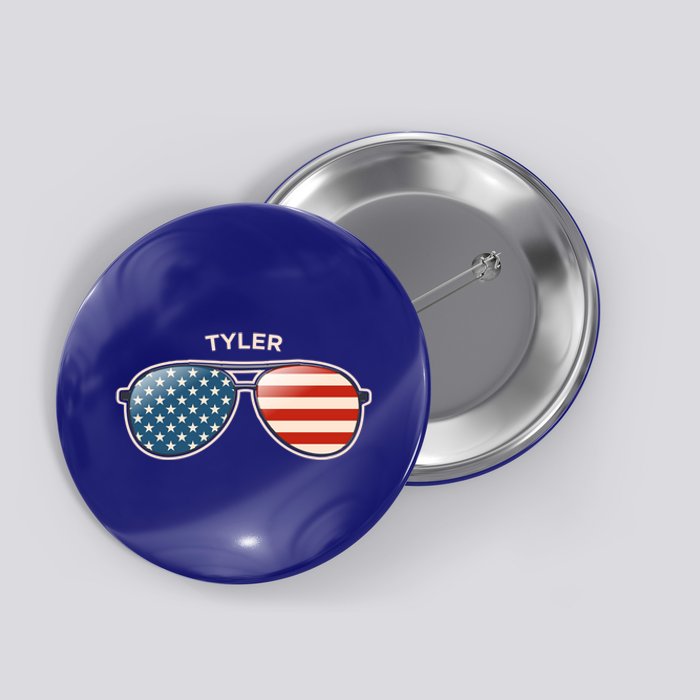 Tyler Wv Vintage Us Flag Sunglasses Gift Button