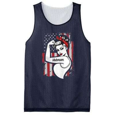 The Woman Veteran Strong Girl Mom Veteran Mesh Reversible Basketball Jersey Tank