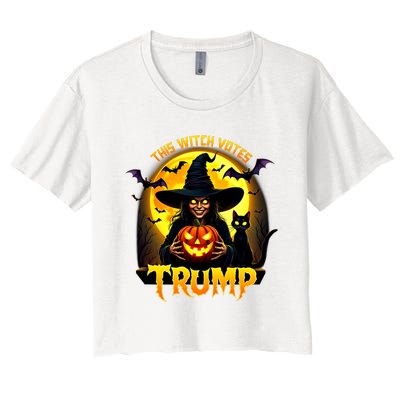 This Witch Votes Trump – Halloween Political Women's Crop Top Tee