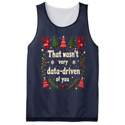 That WasnT Very Data Driven Of You Christmas Xmas Funny Mesh Reversible Basketball Jersey Tank