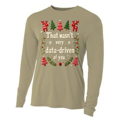 That WasnT Very Data Driven Of You Christmas Xmas Funny Cooling Performance Long Sleeve Crew