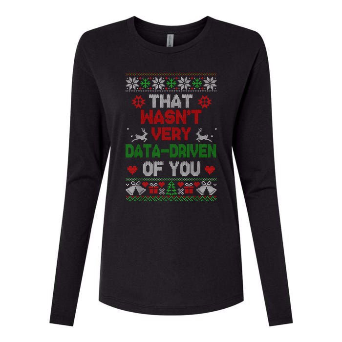 That WasnT Very Data Driven Of You Christmas Xmas Pajamas Womens Cotton Relaxed Long Sleeve T-Shirt