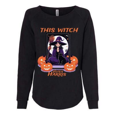 This Witch Votes Kamala Harris Halloween Spooky Tarot Card Womens California Wash Sweatshirt